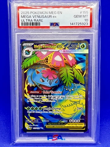 2025 POKEMON MEG EN-MEGA EVOLUTION ULTRA RARE #155 MEGA VENUSAUR EX PSA 10