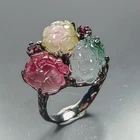 Best sell jewelry Natural Tourmaline Ring 925 Sterling Silver Size 7 /R474477