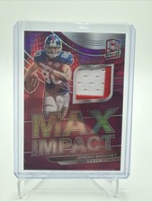 JEREMY SHOCKEY 2021 SPECTRA NFL MAX IMPACT PATCH NEON PINK /15 PLAYER WORN