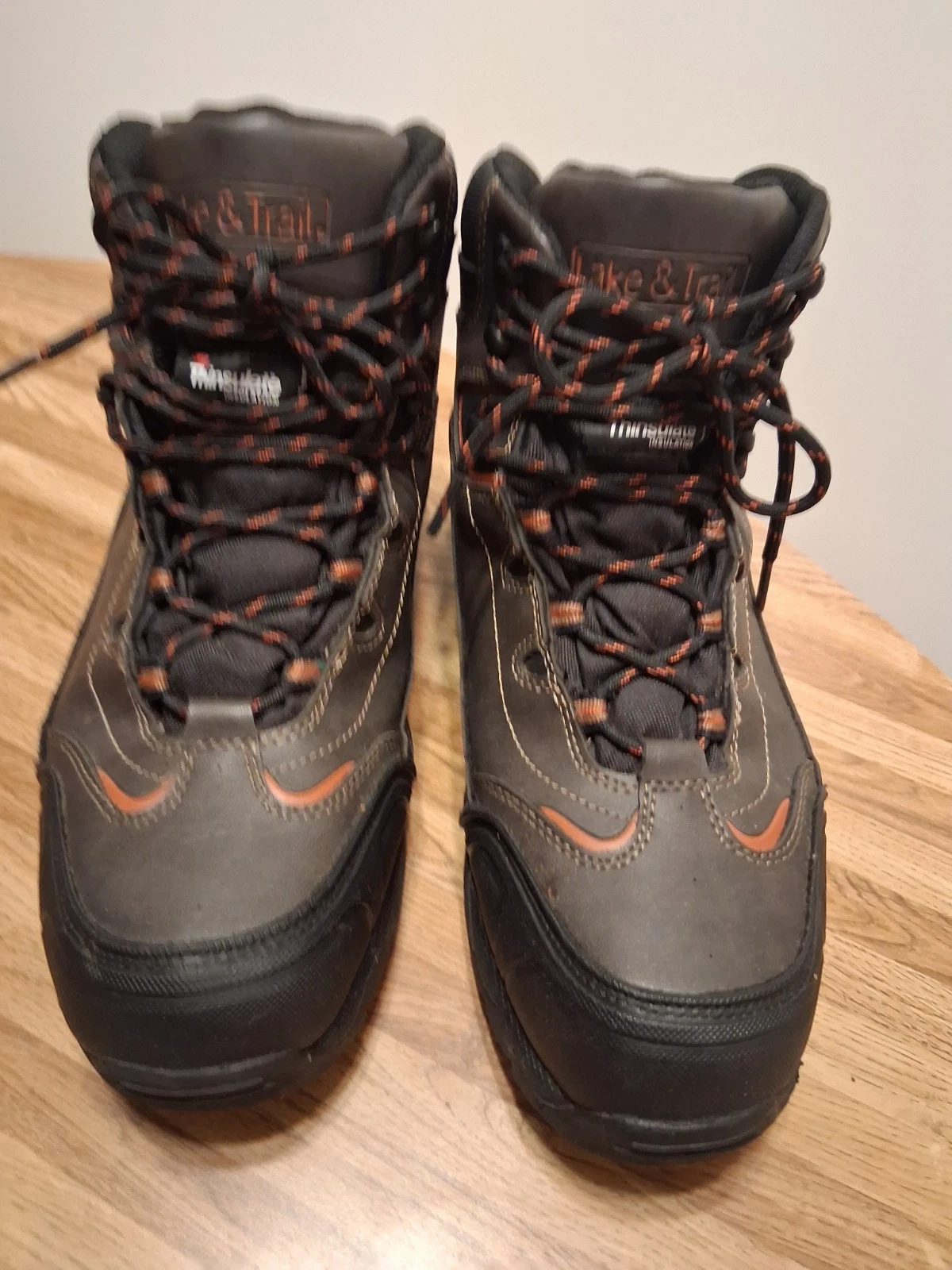 Lake & Trail Boots Size12 Thinsalate 200 Gram, Mens, Waterproof Black