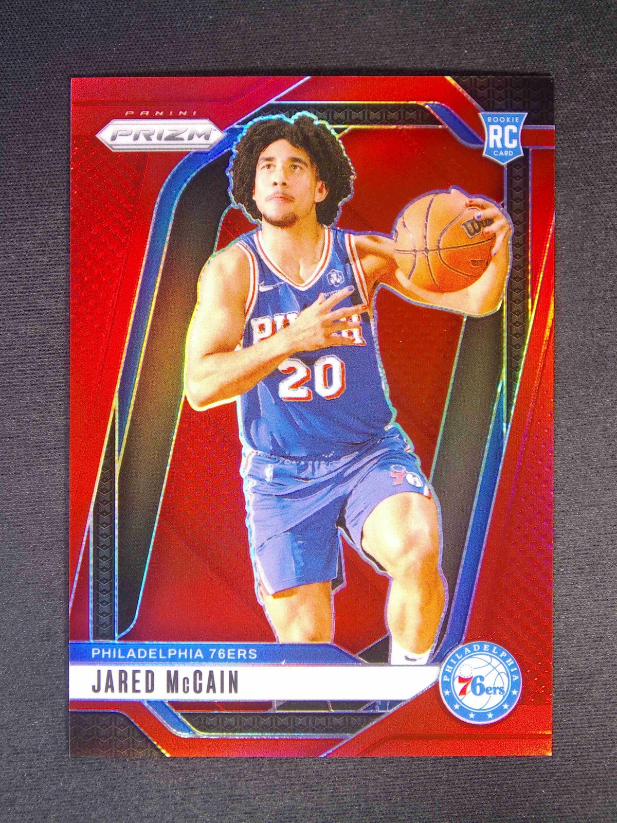 2024-25 Panini Prizm Jared McCain #222 RC Rookie Red /299