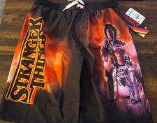Stranger Things Boys Swim Trunks Size XL 14/16 Netflix Kids Shorts Beach Wear