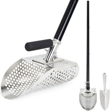 Sand Scoop for Metal Detecting, Metal Detector Scoop with Long Fiberglass Han...