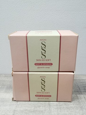 Avon Skin-So-Soft Soft & Sensual Glycerin Soap Bars - 2 Pack Floral Scent