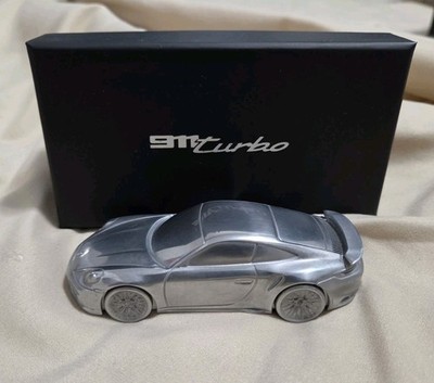 Porsche 911 Turbo (992) Limited Edition Silver Paperweight Model Car