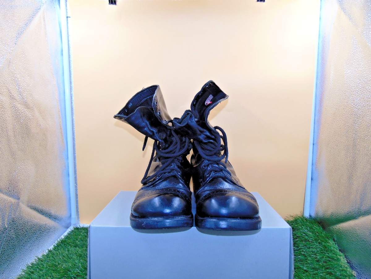 Vintage Corcoran 1500 Jump Boots Black Leather Military Size  display picture 1