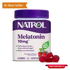 10mg Melatonin Gummies - Strawberry Flavor Sleep Support for Adults, 60 Count