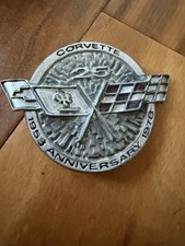 VINTAGE 1978  CORVETTE 25TH ANNIVERSARY  PEWTER BELT BUCKLE