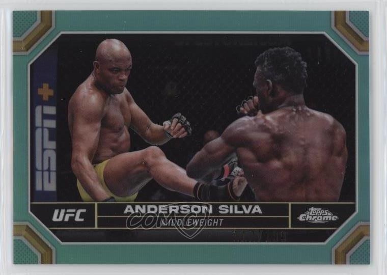 2024 Topps Chrome UFC Aqua Refractor /199 Anderson Silva #17 1d77