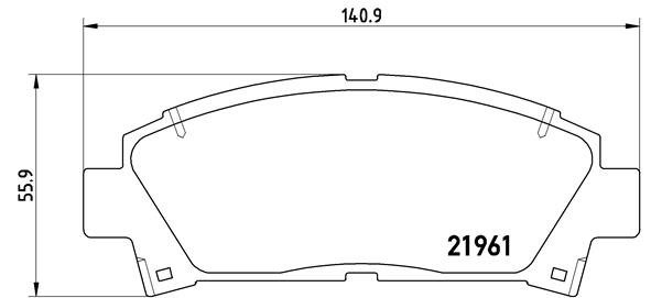Brembo P 83 028 Bremsbelagsatz, Scheibenbremse For Toyota-image