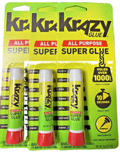 3 PACK Krazy Glue Original Crazy Super Glue All Purpose Instant Repair .07 OZ