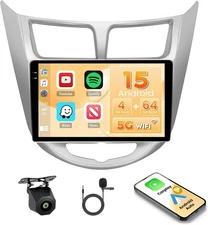 Hikity Android 15 Car Stereo for Hyundai Accent 2012-2017 with Wireless Carplay