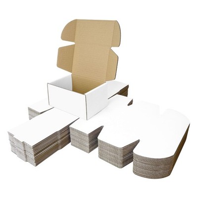 Corrugated Shipping Box Mailers Small White shipping boxes for Mailing, E-com...