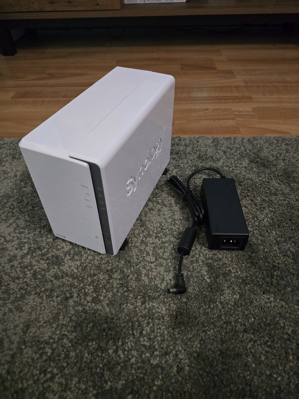 Synology DS220j 2-Bay NAS Server with Power Adapter - Excellent Condition