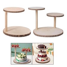 Wooden Cake Stand Multifunctional Candy Display Fruit Holder Dessert Stand Plant