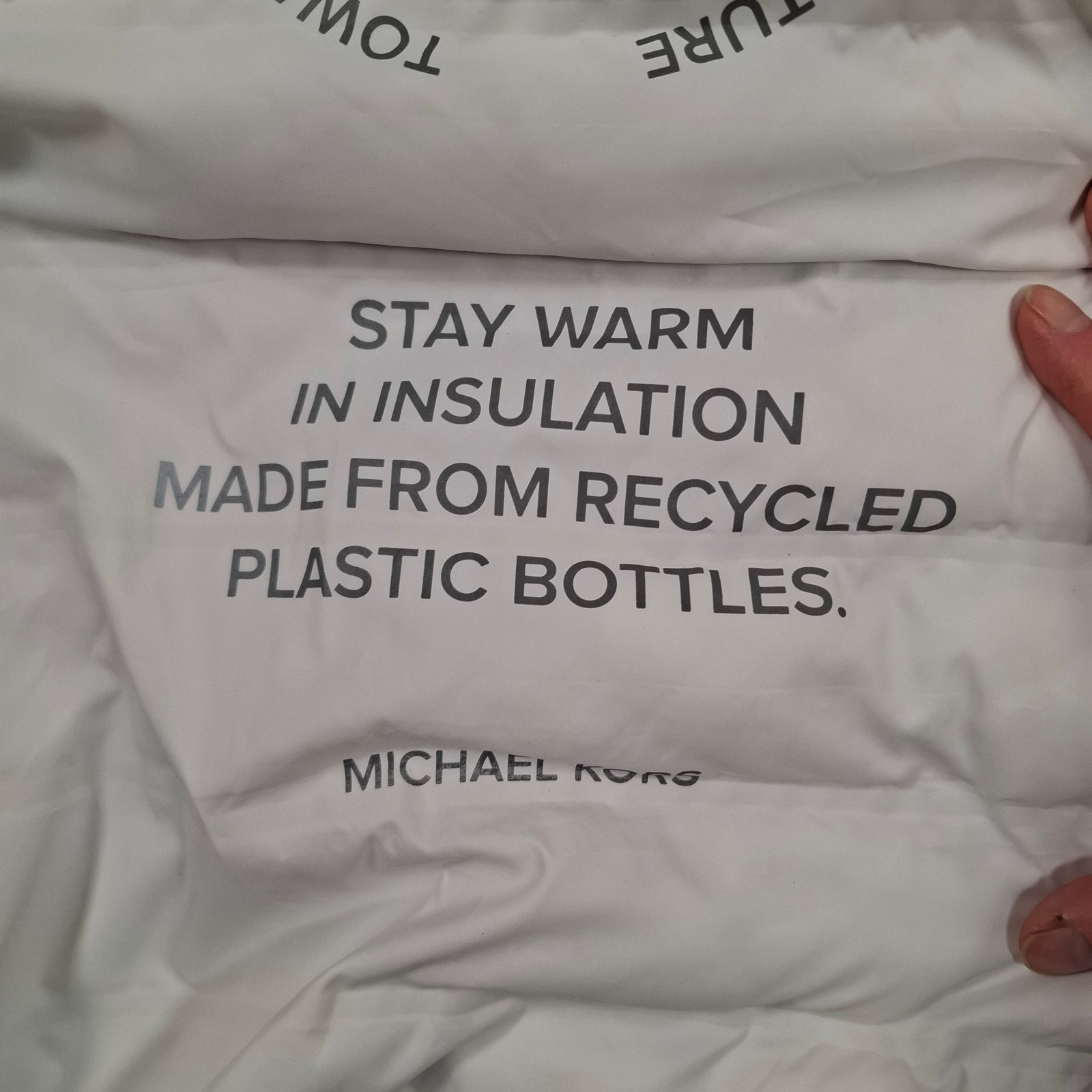 Michael Kors Jacket Mens Large White Puffer Quilted Insulated Recycled thumbnail 7