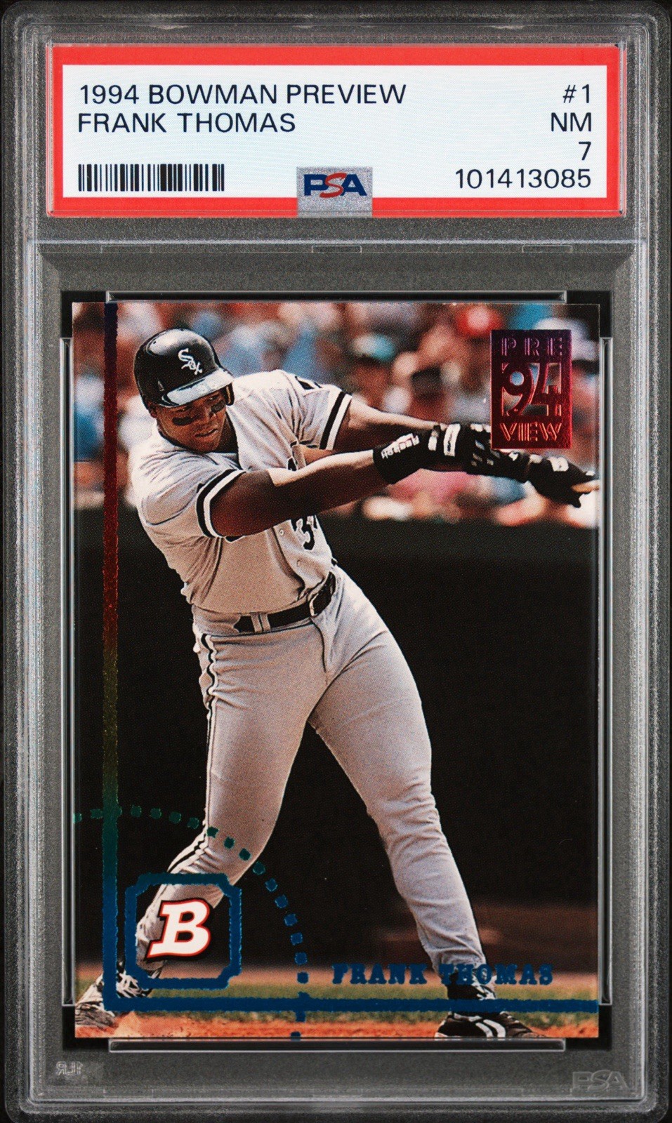1994 Bowman Preview Frank Thomas Chicago White Sox #1 PSA 7 NM