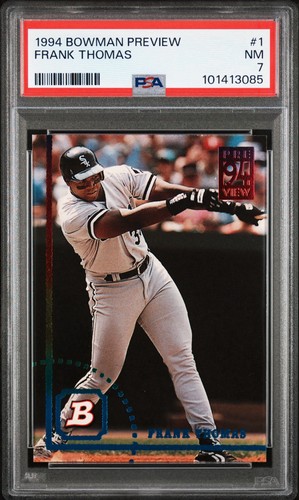 1994 Bowman Preview Frank Thomas Chicago White Sox #1 PSA 7 NM