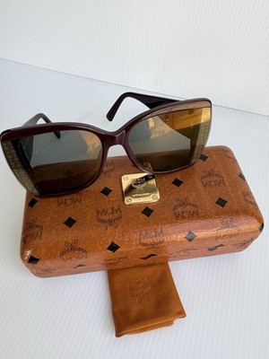 MCM 709S 602 Burgundy Sunglasses with Viseto Temples & MCM Case