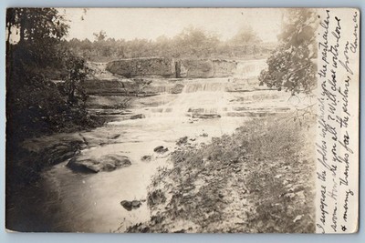 1912 Waterfalls View Foley Missouri MO RPPC Photo Posted Antique Postcard