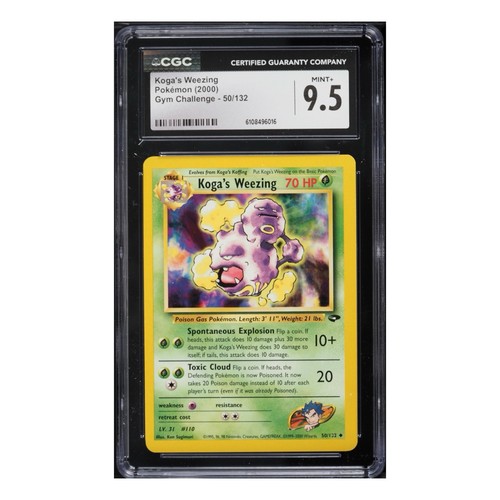 Koga's Weezing (Unlimited) graded CGC 9.5 for sale on eBay
