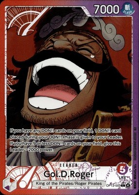 One Piece Carrying on His Will Gol.D.Roger Alt Art OP13-003 NM english