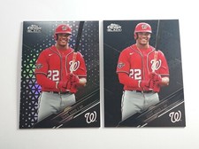 2020 Juan Soto Lot Topps Chrome Black /199 Refractor + Base #60 Nationals Padres
