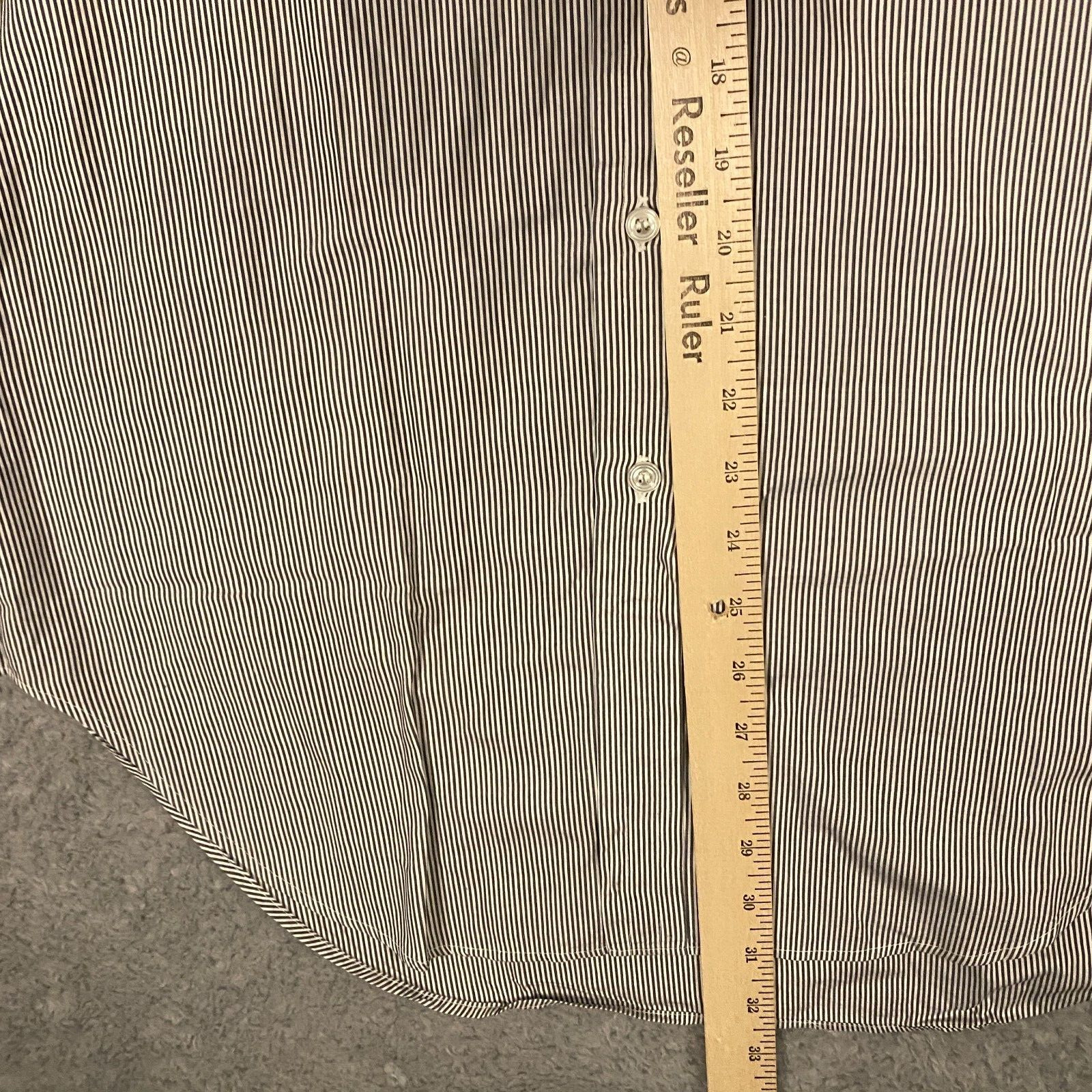 Turnbull & Asser Dress Shirt size 16 41 Striped Gray White French Cuff England