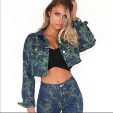 I.am.gia Revolve Sinead Tali Green Tiger Jacket Size Xs