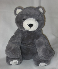 Lambs  Ivy Teddy Bear Gray White 12" Plush Woodland Forest