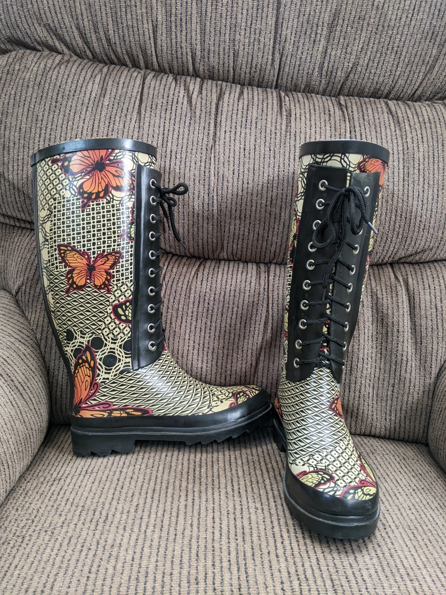 SHOEHI □ Laura Lace Up Rain Boots (3 Colors) 슈하이 SHOEHI