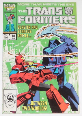 1986 MARVEL COMICS TRANSFORMERS #18 VF- ISSUE G-1 1ST APP CROSSCUT COMIC BOOK