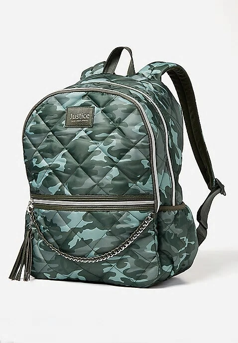 Justice 2025 camo backpack