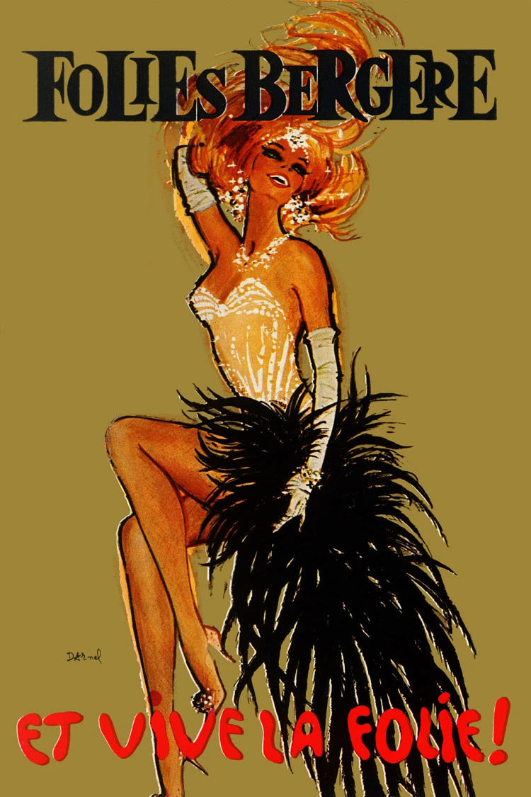 POSTER Folies Bergère N188 - Affiche Vintage Spectacle 50x70cm Haute Qualité