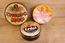 Antik LOT Blech Dosen ERDAL Dom Luxus Mop Triumph Reklame Vintage Deko