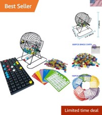 Large Group Bingo Game Set - 11" Metal Cage with Cards  Balls Included