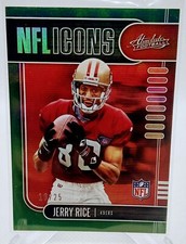 2019 Panini Absolute #2 Jerry Rice NFL Icons Spectrum Green #/25