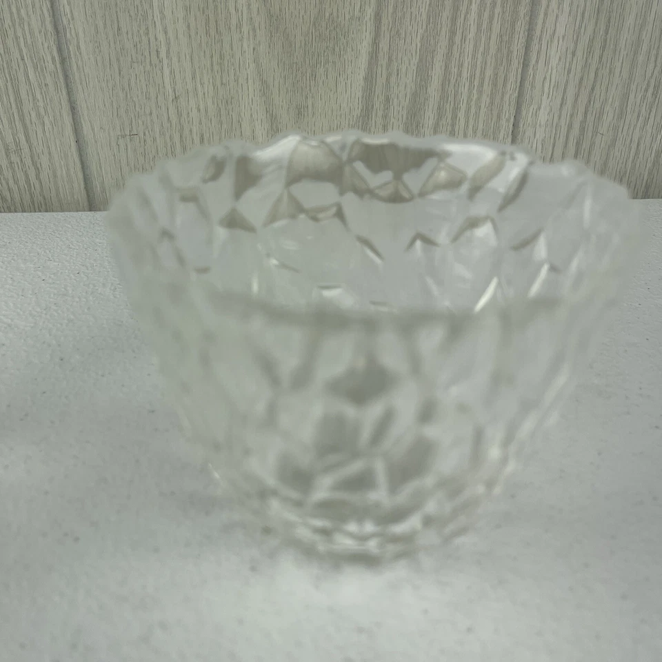 Juego de 2 CRATE & BARREL Difícil de Encontrar Creek Votivo 317-276 Hecho en Italia Vidrio Foto 3 de 4