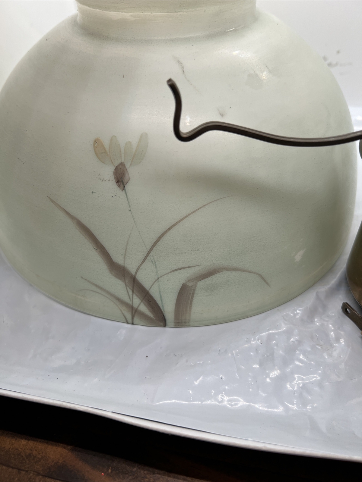 Antique Brass Victorian kerosene Oil Lamp Converted To Electric eBay