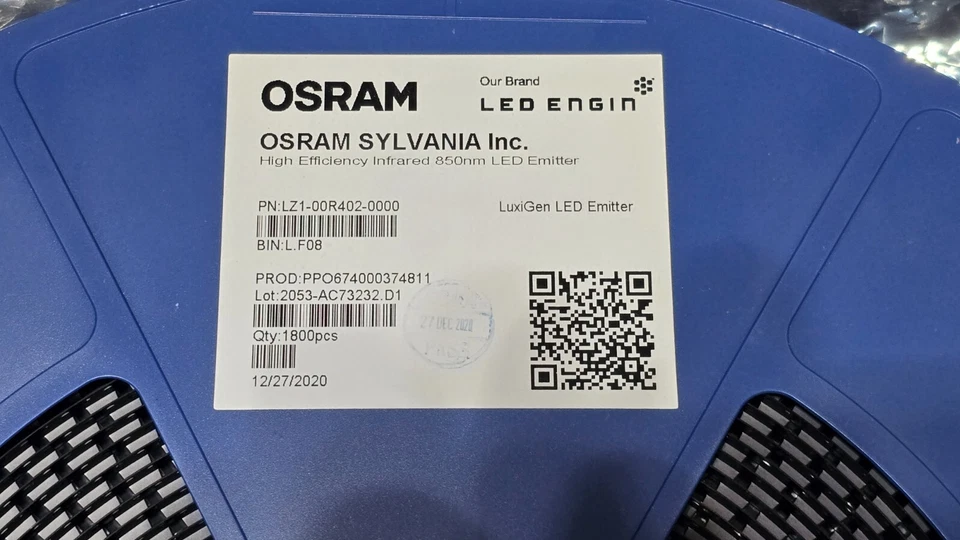 OSRAM USA INC LZ1-00R402-0000 - 850nm - Infrared LED - 1800 pieces - Image 3 of 3