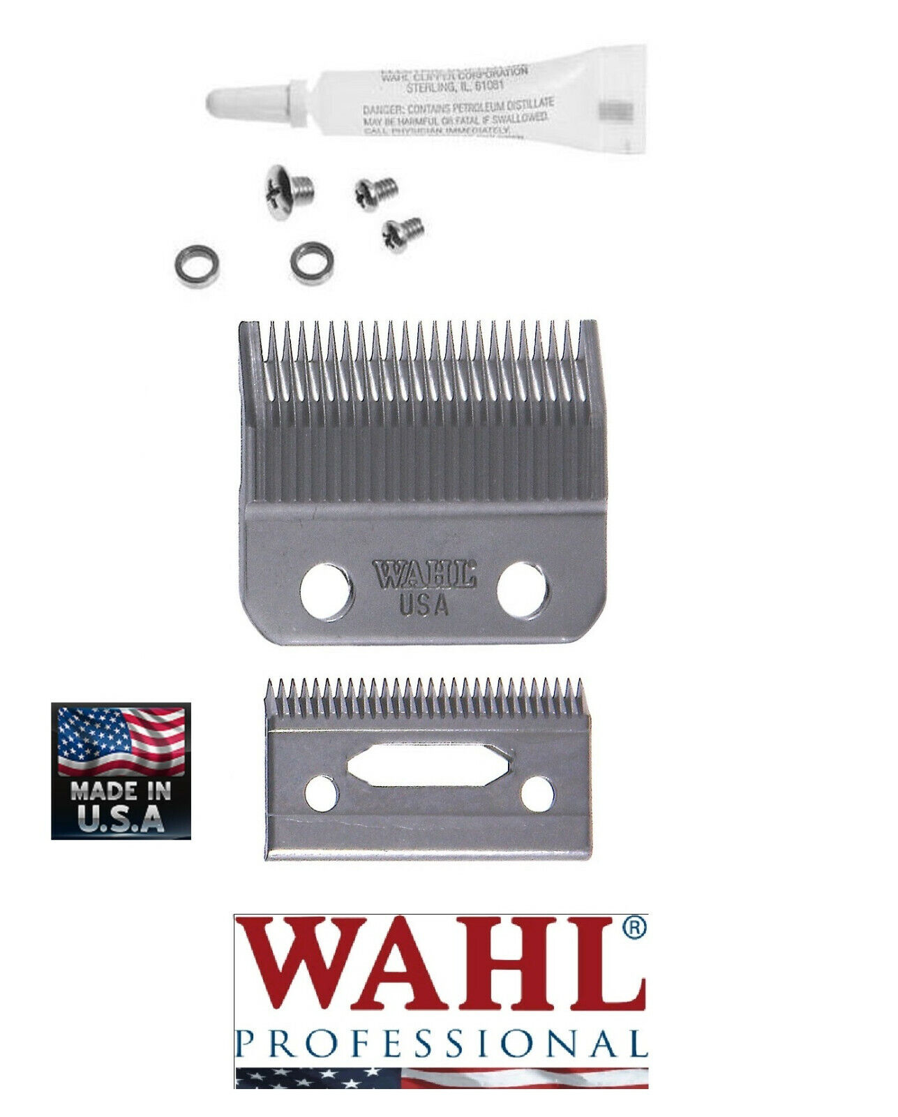 Wahl Professional Taper 2000 Adjustable Cut Clipper #8472-700 Assorted Color Blade Attachments