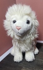 Toys R Us FAO Schwarz 7" White Lion Plush Stuffed Animal Albino Toy
