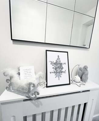 Walking In A Winter Wonderland Grey Tree 2021 Winter Christmas Seasonal Wall Hom