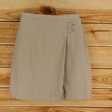 Lands' End A-Line Skirt Womens Sz 12 Brown Polyester Knee Length Business Career