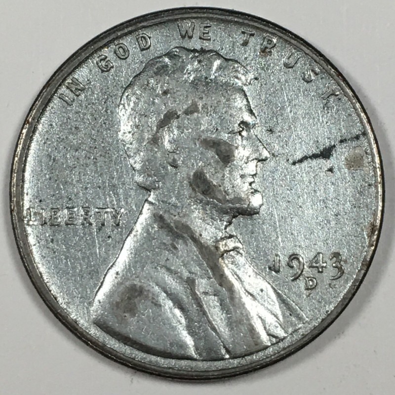1943-D Lincoln Wheat "Steel" Cent Penny - Extremely Fine (XF) KM#132a - 5991-AH