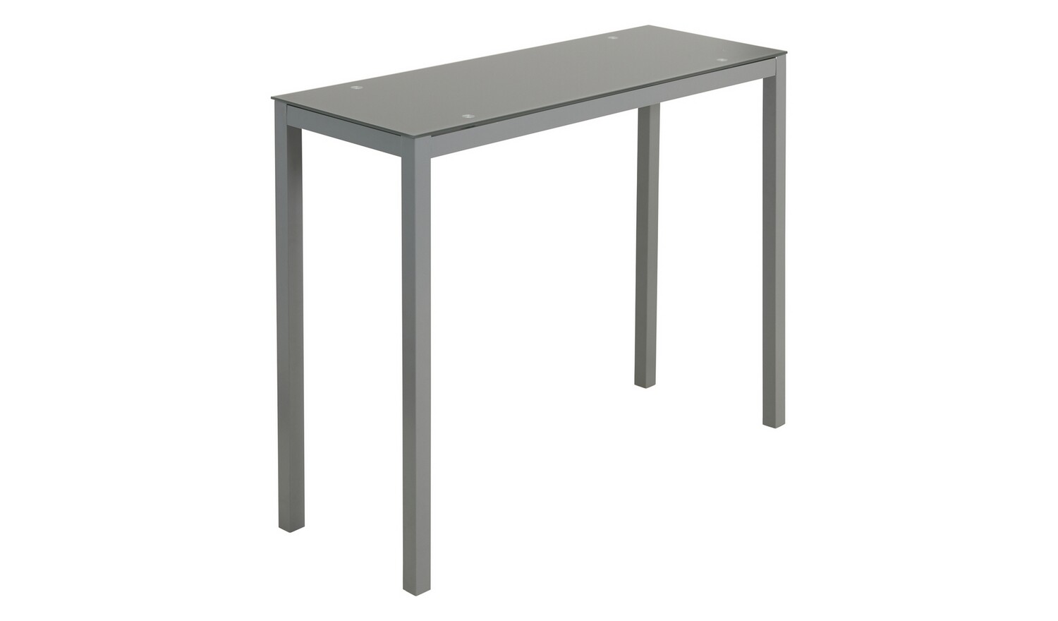 Lido Glass Bar Table & 2 Grey Chairs eBay