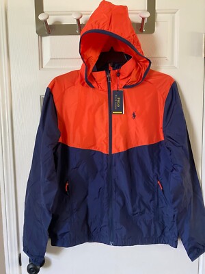 $168 NWT Mens Polo Ralph Lauren Water Repellent Color-Block Windbreaker Jacket