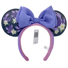 Disney Parks French Lavender Floral Purple Flowers Minnie Ears Bow Headband US