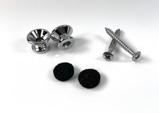 Fender Squier Strat STRAP BUTTONS w/ FELT  MOUNTING SCREWS Stratocaster Tele