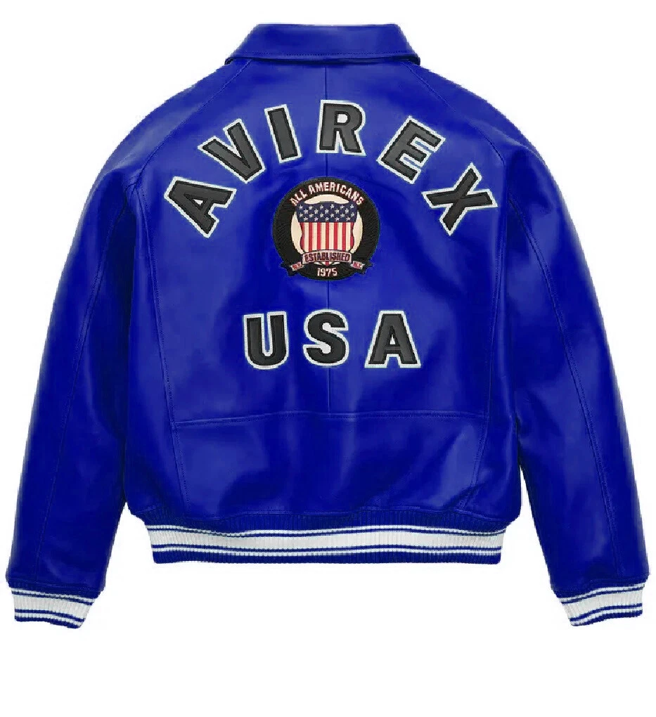 Royal blue faux leather deals jacket